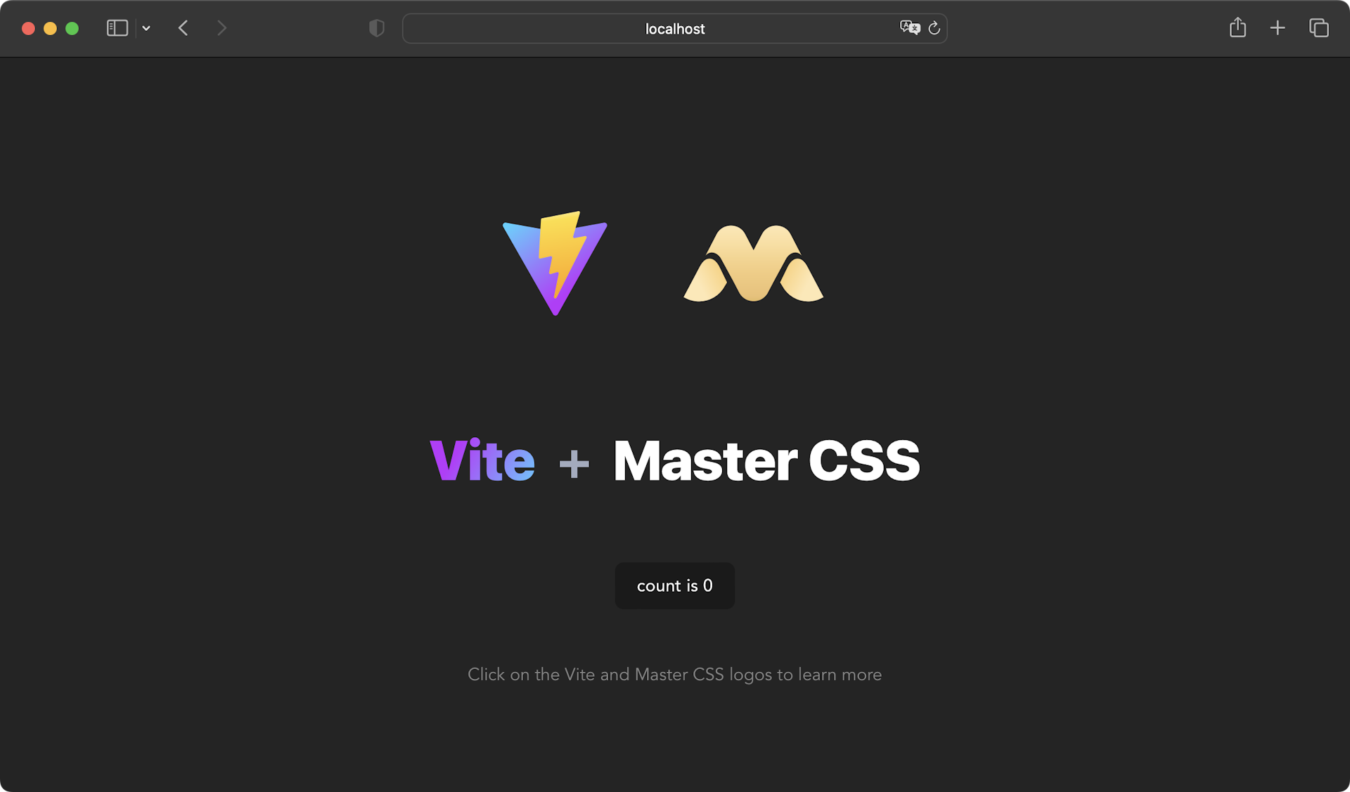 Vite and Master CSS